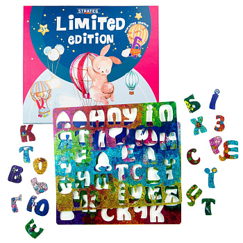 Настільна гра "Магнітна абетка Limited edition" 30375, 62 магнітні літери