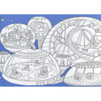 Дитяча розмальовка "Довжеле-е-е-езна подорож: На небі" 784002, довжина 4,5 метра