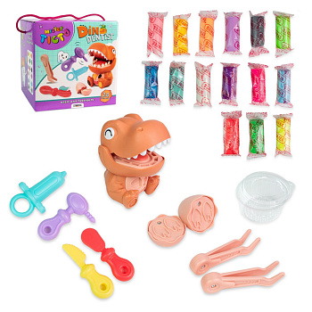Дитячий набір для творчості "Містер тісто Dino Dentist" 41020, 24 предмети