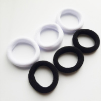 Набір резинок для волосся 0108-424, 6 штук, чорний та білий