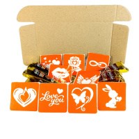 Набір хни з трафаретами для біо-тату №8 henna-set-08, 9 трафаретів