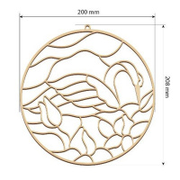 Заготовка для вітражного живопису "Лебедина пісня" FDSGB-09