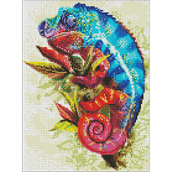 УЦІНКА! Алмазна мозаїка "Яскравий хамелеон" AMO7457-UC 30х40 см