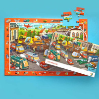 Дитячий пазл обсерваційний "Обережно на дорозі" DoDo 300370, 80 ел.