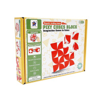 Дитяча гра-головоломка "Магнітні кубики" FD136(Red) 16 елементів, 8 карток