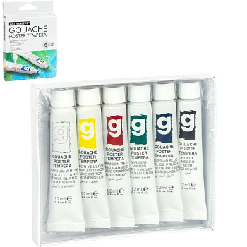 Набір гуашевих фарб "Art Ranger" EG0612C, 6 кольорів 