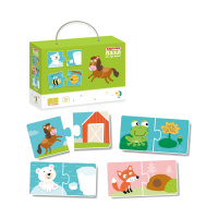 Дитячий пазл Звірята та їх будиночки DoDo 300117, 24 деталі