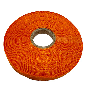 Атласна стрічка для рукоділля АБ-105, 0,6 см x 23 м, помаранчева