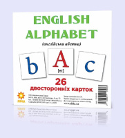 Розвиваючі картки "Англійський алфавіт" (110х110 мм) 101 693  англ. мовою