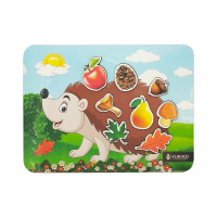 Дерев'яний пазл-вкладиш "Їжачок" 3240-05-007, 34х25 см, 8 елементів