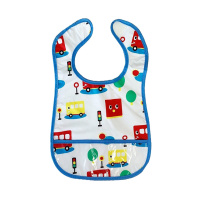 Дитячий слинявчик клейончатий MGZ-0601(Light-Blue) на липучці