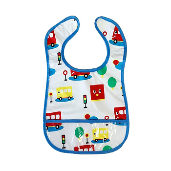 Дитячий слинявчик клейончатий MGZ-0601(Light-Blue) на липучці