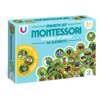 Дитячий магнітний набір Монтесорі "Тварини на континентах: Африка" 200284, 36 елементів