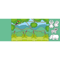 Дитяча книжечка-розмальовка "Хто гойдається на ліані?" 1364007