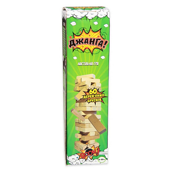 Розважальна гра "Дженга" 30771, 60 брусків, дерев'яна, українською мовою