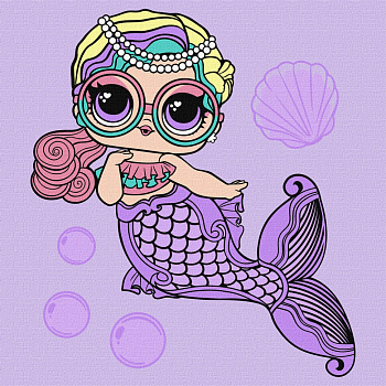 Картина за номерами "L.O.L. Surprise! Mermaids Miss Sea" KHO6263, 40х40 см