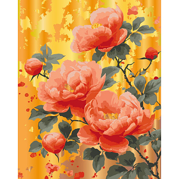 Картина за номерами "Золото троянд" з металізованими фарбами 13163-AC 40х50 см                                 