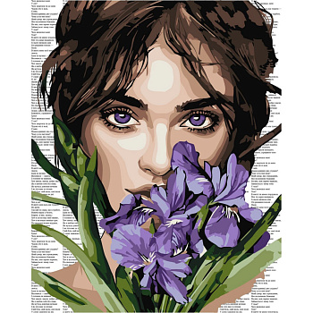 Картина за номерами "Барвиста поезія: Фіолетові іриси" ©art_selena_ua KHO8593, 40х50 см