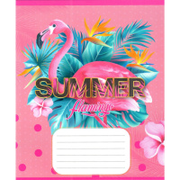 Зошит учнівський "Рожевий фламінго" 012-500059K-4 в клітинку, 12 аркушів (959050)