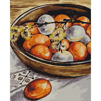 Картина за номерами "Крашанки і верба" © Каріна Зіміна Brushme BS53950 40x50 см 