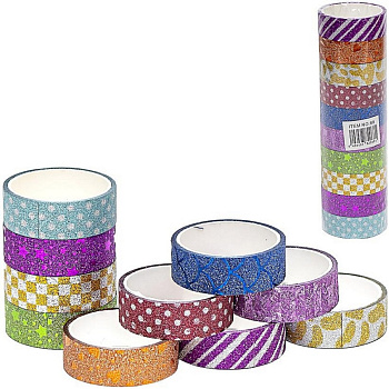 Скотч декоративний 3D блискучий з малюнком №68 