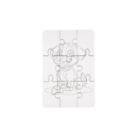 Деревʼяний пазл-розмальовка А5 "Собачка" Puz-22940 пензлик, фарби, клейка плівка