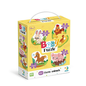 Дитячий пазл 4 в 1 "Baby puzzle. Сільські тварини" 300686 набір 4 в 1