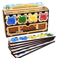 Дерев'яна настільна гра "Кольори" Ubumblebees (ПСД071) PSD071 сортер-комодик