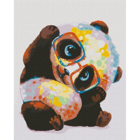 Картина за номерами "Веселкова панда" BS52172, 40x50 см 