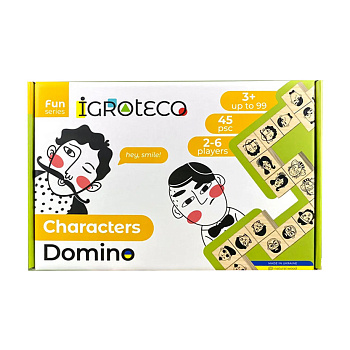Настільна гра Доміно "Персонажі" 900620 від 2 до 6 гравців 45 елементів 