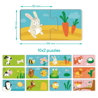 Дитячий пазл "ДУО-Хто що їсть" 300691, 24 елемента