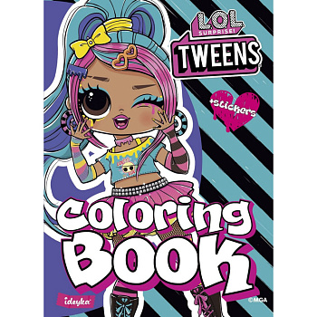 Дитяча книжка-розмальовка "Tweens Emma Emo" LCB8 зі стікерами