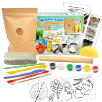 Дитячий глиняний набір для творчості GL-001 природна глина 0,5 кг