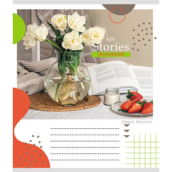 Зошит учнівський "Інста сторі" 012-510249C-5 в косу лінію, 12 аркушів