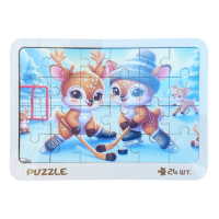 Новорічний пазл-вкладиш "Оленятка" 3240-19-005, 16х22 см