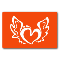 Трафарет для біо-тату Сердечко з крилами c114-15*20см, розмір 15х20 см