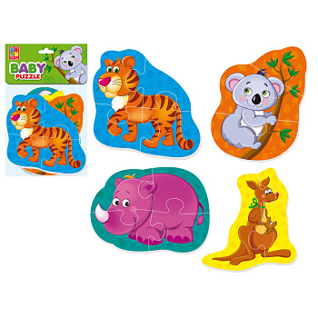 М'які бейбі пазли "Тигреня та друзі" VT1106-72 Укр