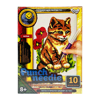 Набір для творчості "Punch Needle: Котик" PN-01-07 килимова вишивка