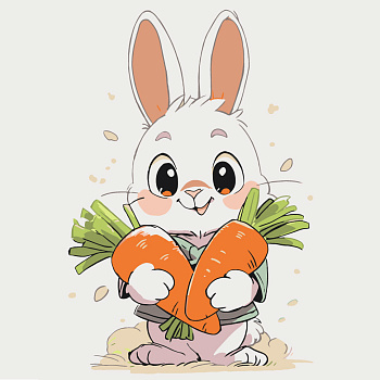 Картина за номерами "Чудовий кролик" 15592-AC 30х30 см