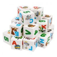 Дитячий розвиваючий набір кубиків "Абетка + Арифметика" 2728TXK 24 кубики