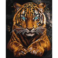 Картина за номерами "Дикий тигр" ©art_selena_ua KHO6812, 40x50 см 