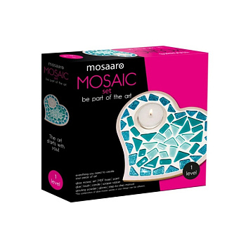 Дитячий набір для творчості кришталева мозаїка "Підсвічник-Серце" MA1011