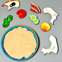 Дерев'яний пазл-сортер "Сніданок" (ПСД137) PSD137