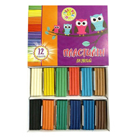 Дитячий м'який пластилін КТ 230604, 12 кольорів  