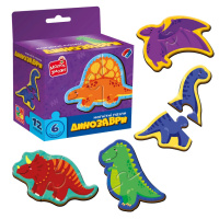Дитячі магнітні пазли "Динозаври" VT1733-01, 6 картинок
