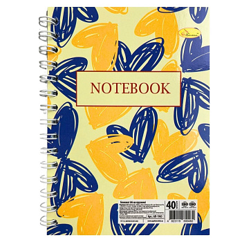 Блокнот А6 "Патріотичний" АП-1903-4, 40 аркушів, пружина збоку