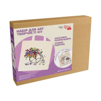 Набір екосумка-розмальовка "Квітковий велосипед" N0003606 бавовна 220 г/м2, 38х42 см