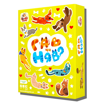 Сімейна настільна гра "Гав чи Мяу" 800477 для 2 гравців 