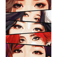 Картина по номерам "Чарівні очі" KHO8400 40х50см                                                 