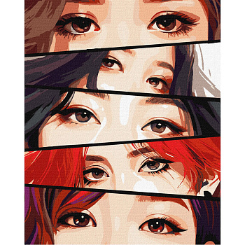 Картина по номерам "Чарівні очі" KHO8400 40х50см                                                 